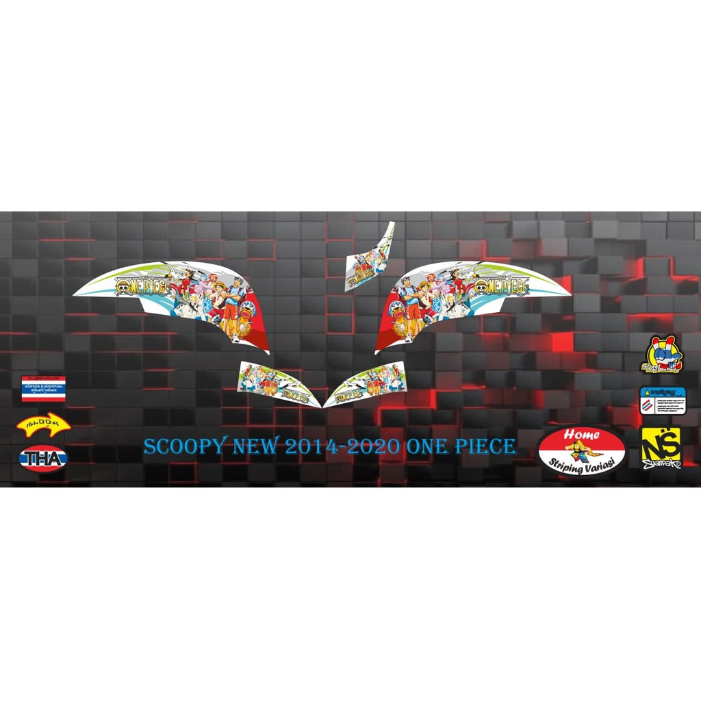 striping stiker decal scoopy new one piece