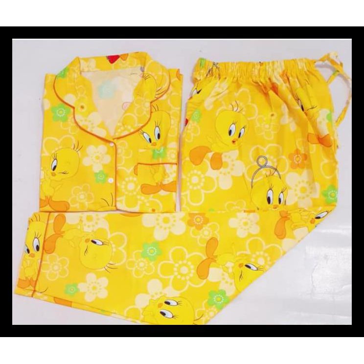 PIYAMA UKURAN BESAR - TWEETY BIG SIZE LONG PANTS PAJAMAS
