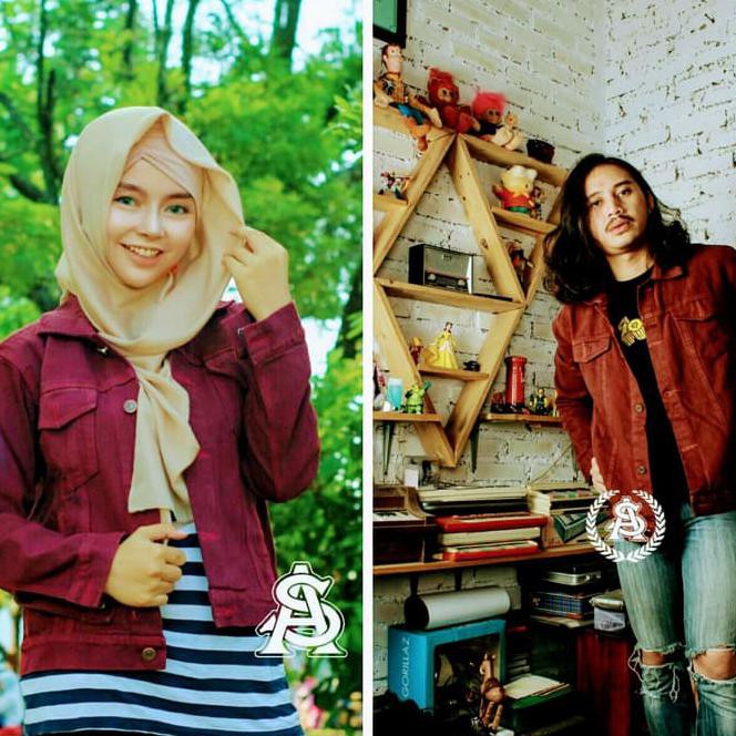 Gscr Jaket Jeans Levis Hijau Army Pria|Jaket Casual|Ukuran M,L,Xl - Maroon, M A5K9