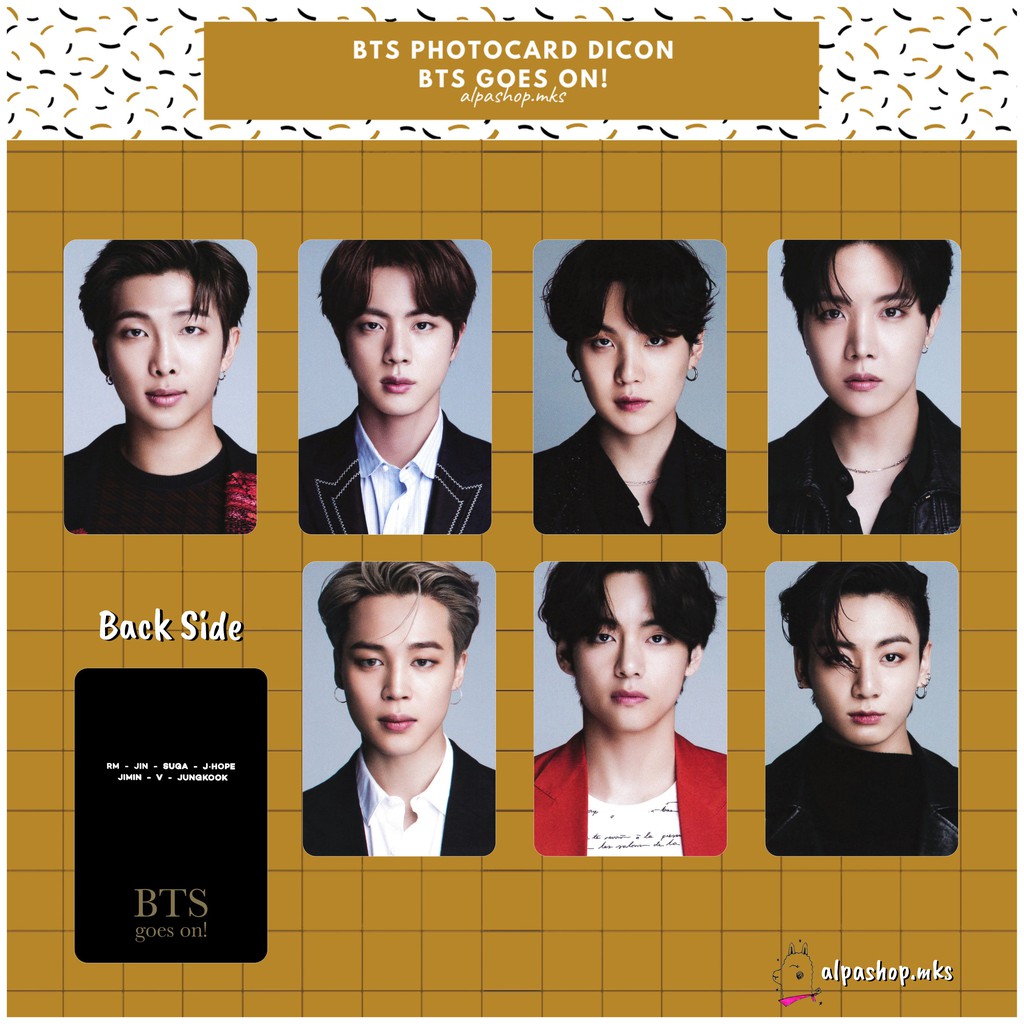 BTS UN0FF PHOTOCARD DICON BTS GOES ON SET/EACH