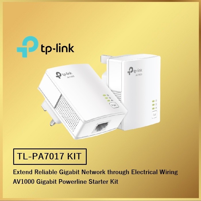 TP-LINK PA7017 TL-PA7017 KIT TPLINK AV1000 Gigabit Powerline Starter