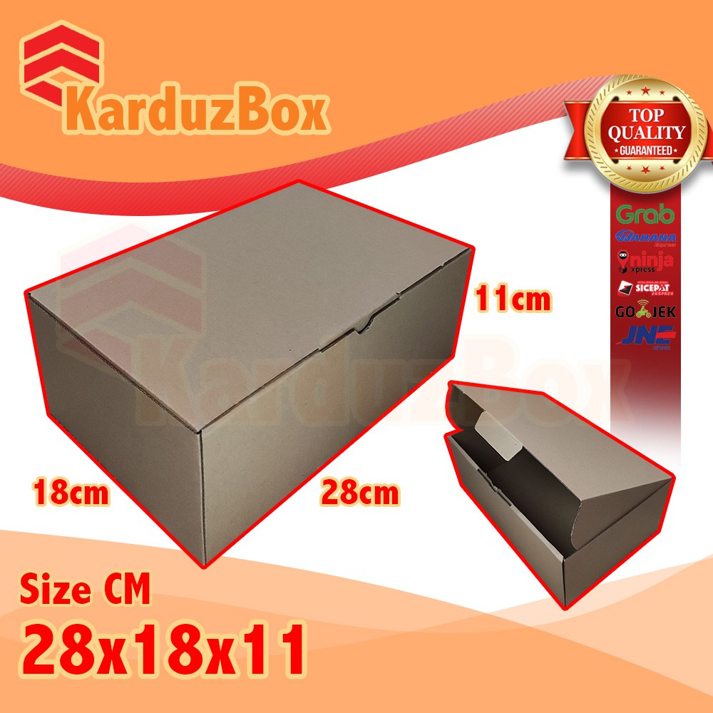 

28x18x11 kotak Kardus Packing Box Pizza, box hampers, box kado, kardus diecut polos