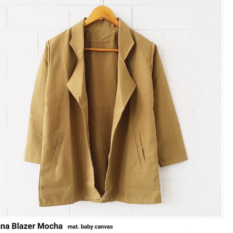 CODE1x1Wl--Sabiya Grosir - Hanna Blazer l Blazer Polos Wanita