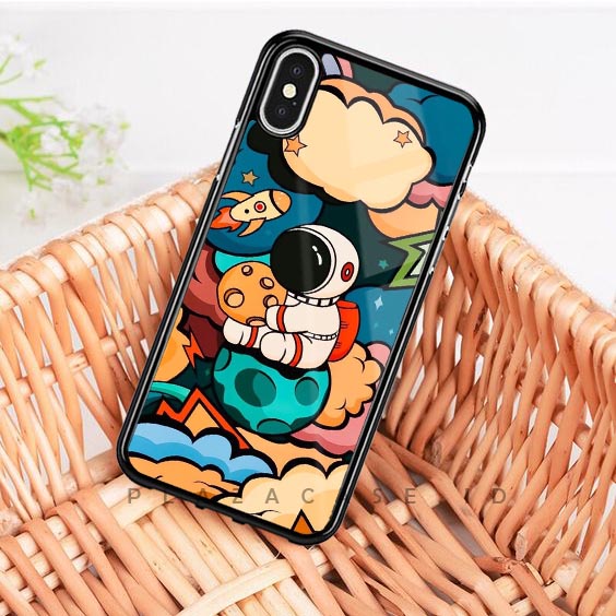 [P02] Phone Case Astronot 2D for Vivo Oppo Samsung Xiaomi Realme Iphone Infiinix | Case Hp Oppo | Case Hp Vivo | Case Hp Realme | Case HP Samsung | Case HP infinix | Case HP Iphone | Case HP xiaomi | Case HP Iphone