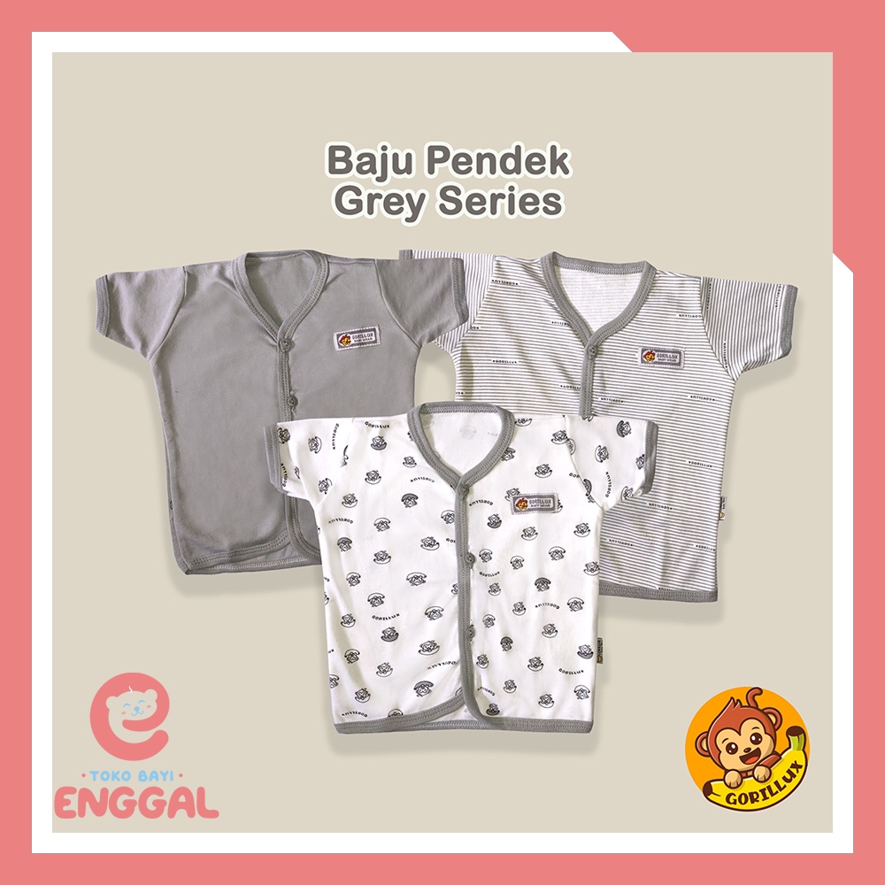 Baju Bayi Tangan Pendek Bis Kancing Gorillux