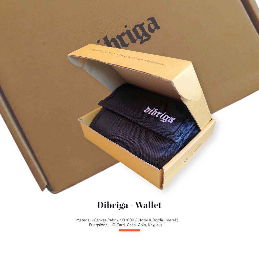 Dibriga! DOMPET LIPAT KANVAS PRIA ORIGINAL - WALLET SERIES PRIA WANITA TERLARIS