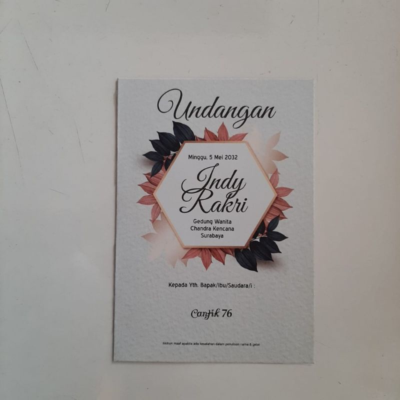 undangan pernikahan / blanko undangan