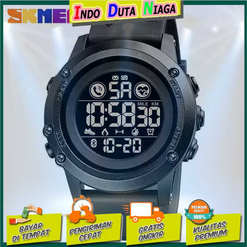 IDN - SKMEI Jam Tangan Smartwatch Pria Bluetooth Pedometer Heartrate - 1746