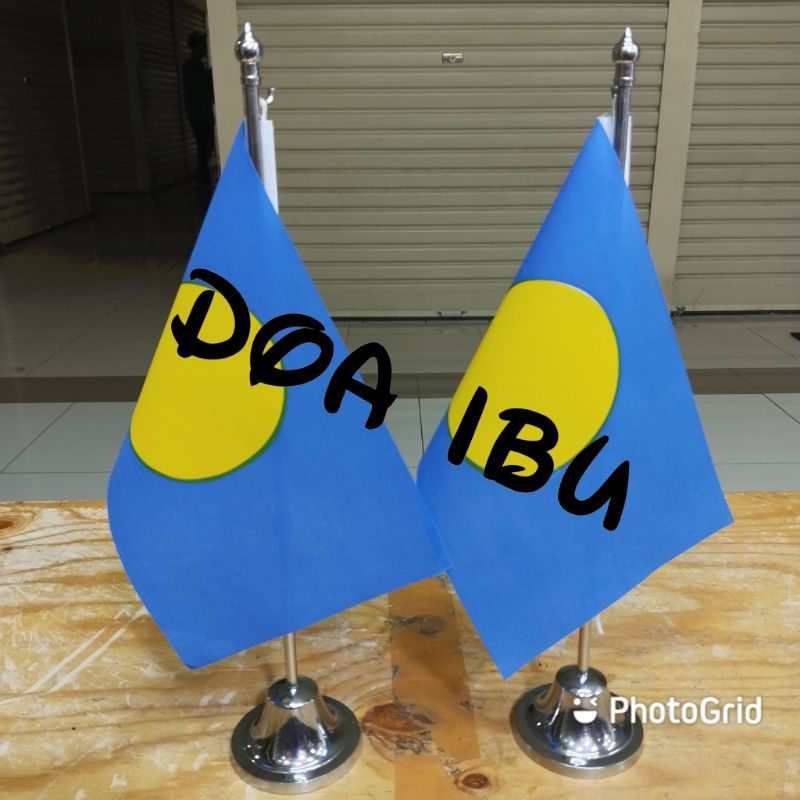 

best seller tiang stenlis meja+bendera PALAU ready stock