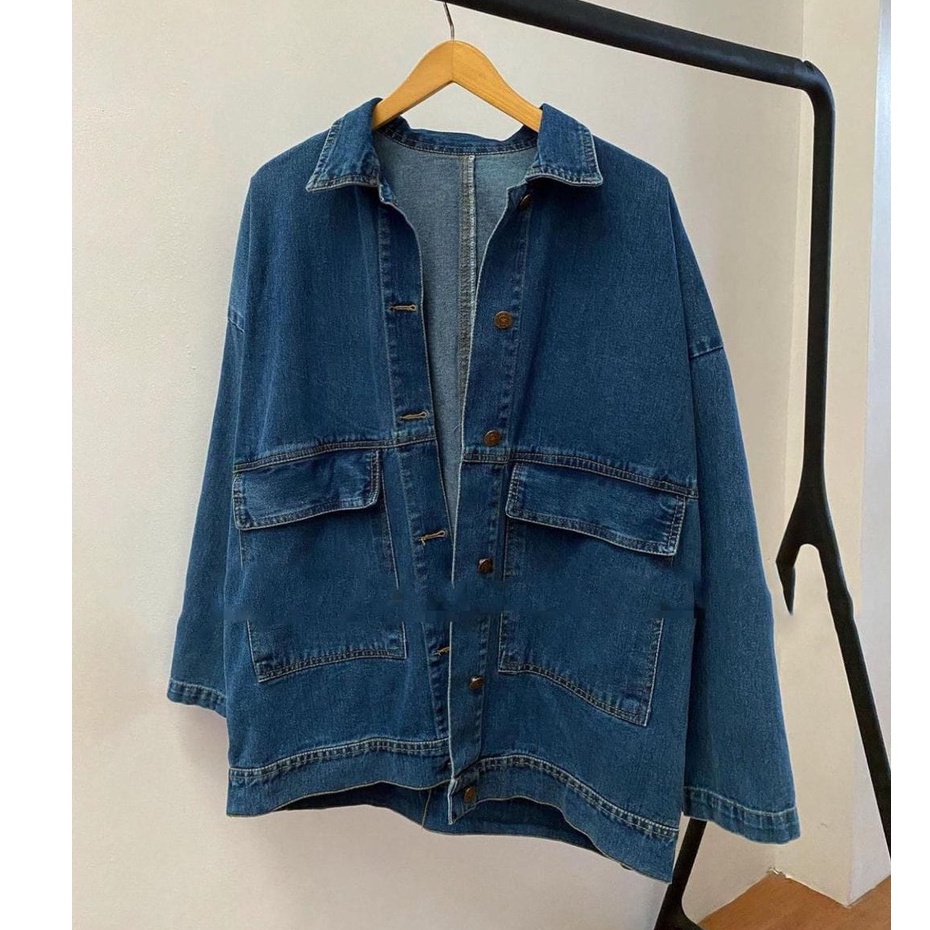 VINTAGE BAGGY JACKET DENIM OVERSIZE I JAKET JEANS JUMBO SHAKA LD 120 I JAKET OVERSIZED