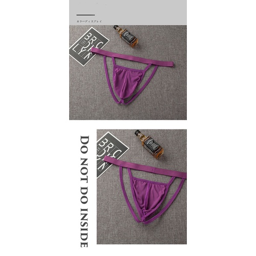 G String Pria Tipis Sexy Thong Mini Besain belakang berongga Celana Dalam Brief Y058