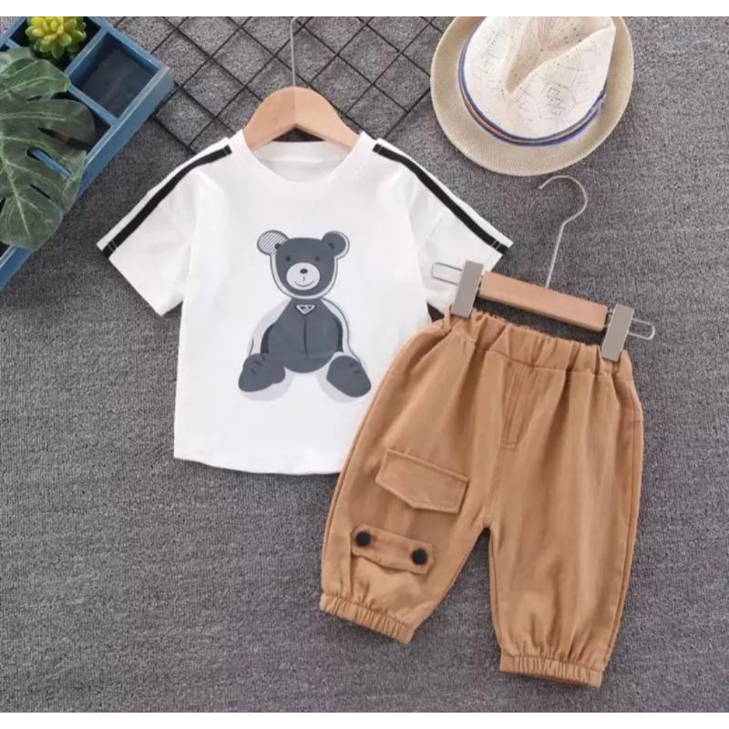 PAKAIAN ANAK/SETELAN ANAK/BAJU ANAK/SETELAN OANDA STRIP 1-5TAHUN UNISEX