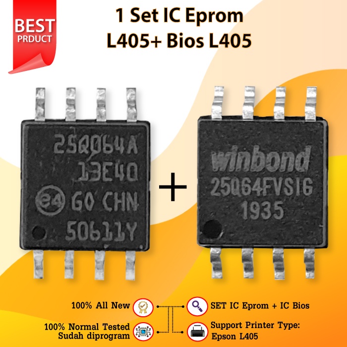 IC Eprom L405 + Bios L405 Firmware Printer Epson L-405 25Q64 Resetter