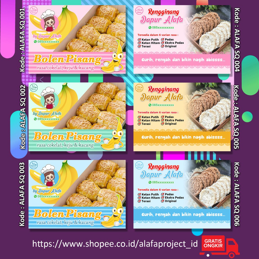 

1 Pcs Stiker Produk - Stiker Branding - Stiker Merk - Label Stiker Makanan - Stiker Kemasan Makanan