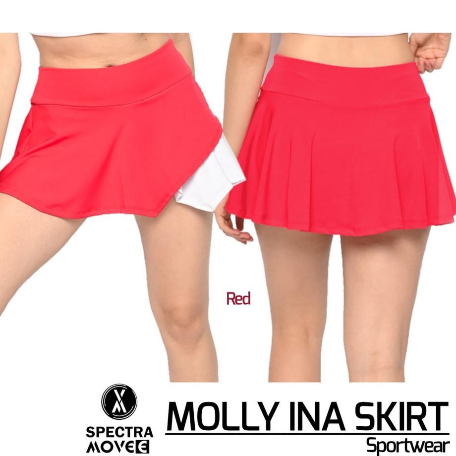 Keluaran Terbaru.. Rok senam MOLLY INA SKIRT baju senam KELLY TOP rok merah rok putih atasan senam c