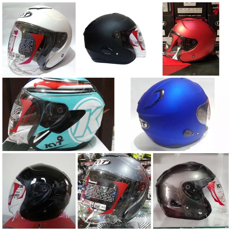 KYT KYOTO | HELM KYT KYOTO BLACK MATT | HELM KYT KYOTO SOLID WHITE | KYT KYOTO HITAM DOFF