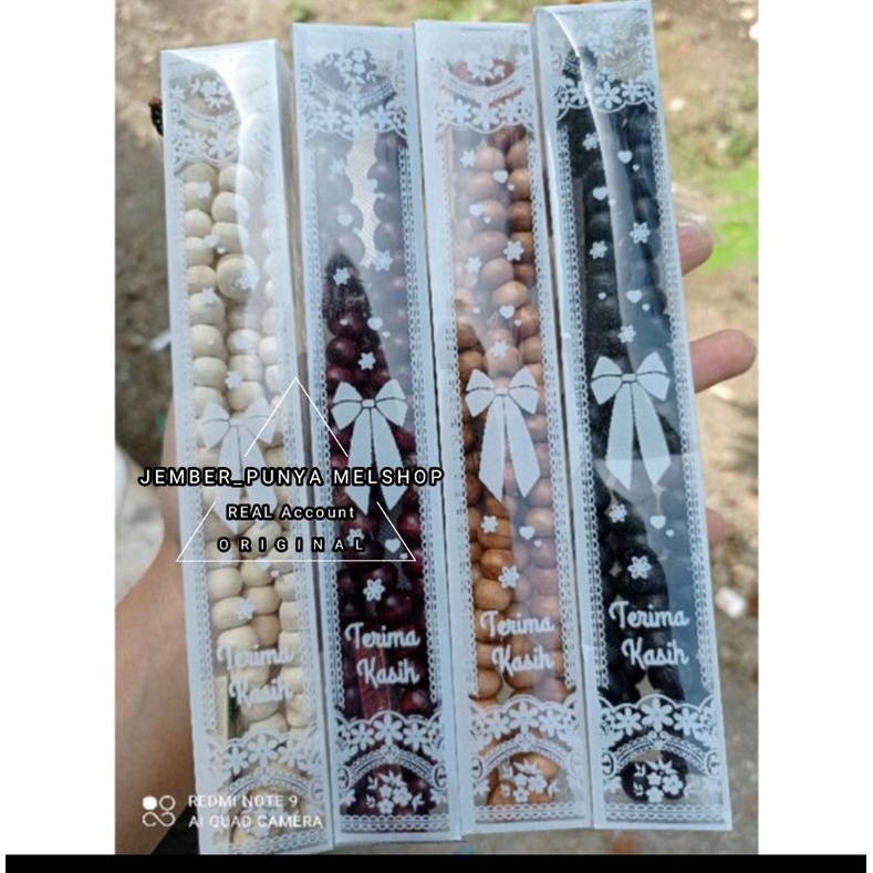 Tasbih kayu 99butir souvenir mika per paket isi 10pc cocok untuk segala souvenir nikahan, sunatan, tahlilan termurah