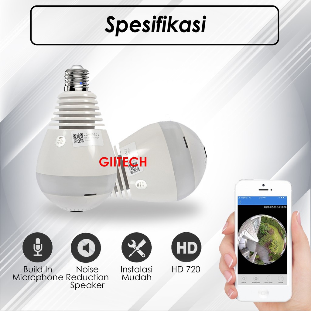 IP CAMERA CCTV BOHLAM HD WIRELESS WIFI V380 MOTION DETECTOR CLOUD PLAYBACK - TOKO HP REALME