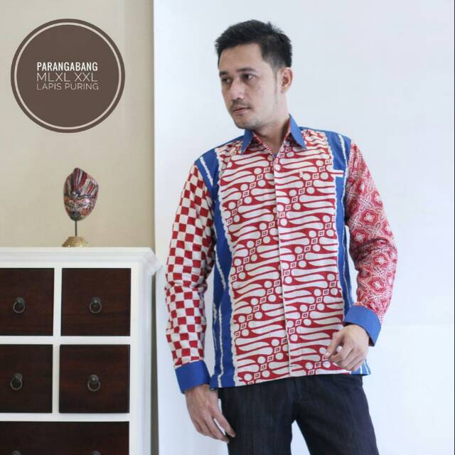 Kemeja Batik Pria Lengan Panjang Eksklusif Full Puring Modern