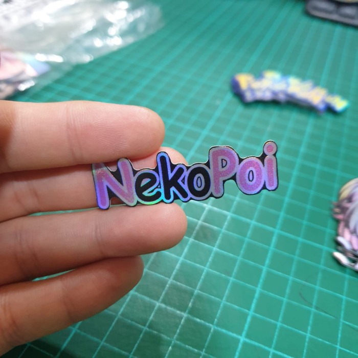 Jual Sticker Hologram Anime - PSH1125 - Nekopoi Logo | Shopee Indonesia