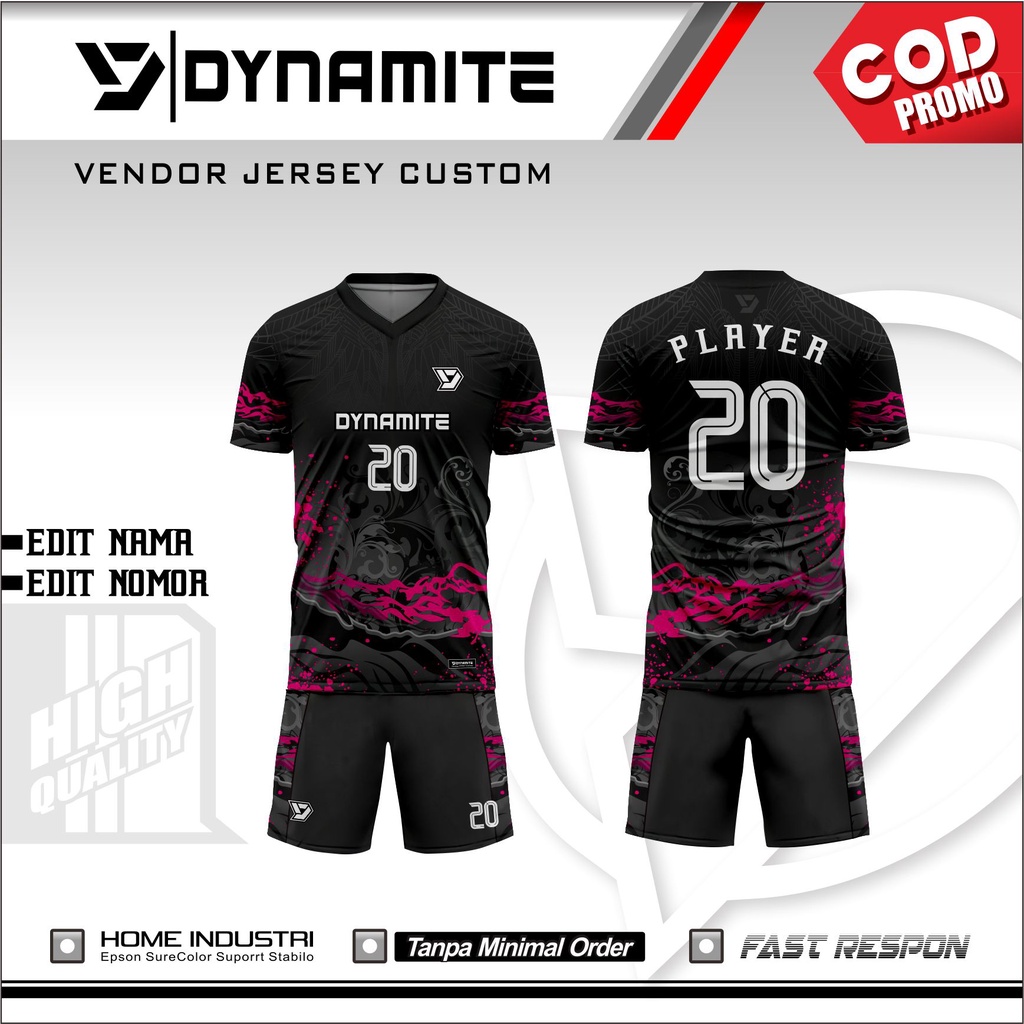 PROMO BAJU JERSEY PREMIUM FULL PRINTING VOLI VOLLY SEPAKBOLA FUTSAL BADMINTON FREE DESIGN GANTI TULI