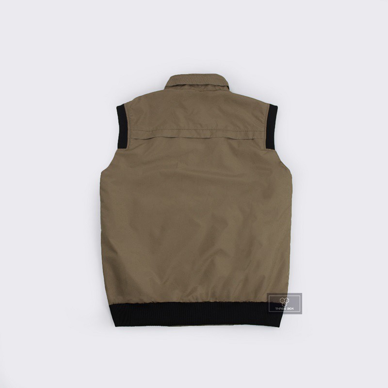 Vest Rompi Pria Wanita Casual Beige Keren Medium M L XL Big Jumbo 2XL 3XL Jumbo