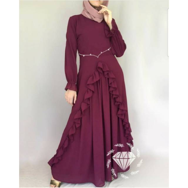 MAXY LAXMI MUTIARA, VELVET, GAMIS HIJAB MUSLIM, DRESS