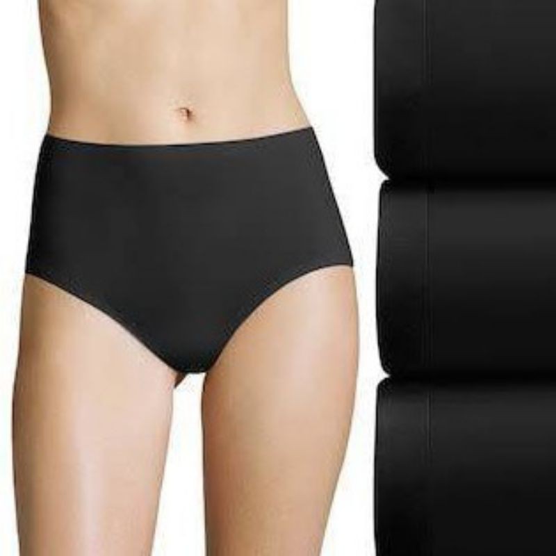 Ladypastry (ISI 3) black hitam brief celana dalam wanita hanes jockey hnm