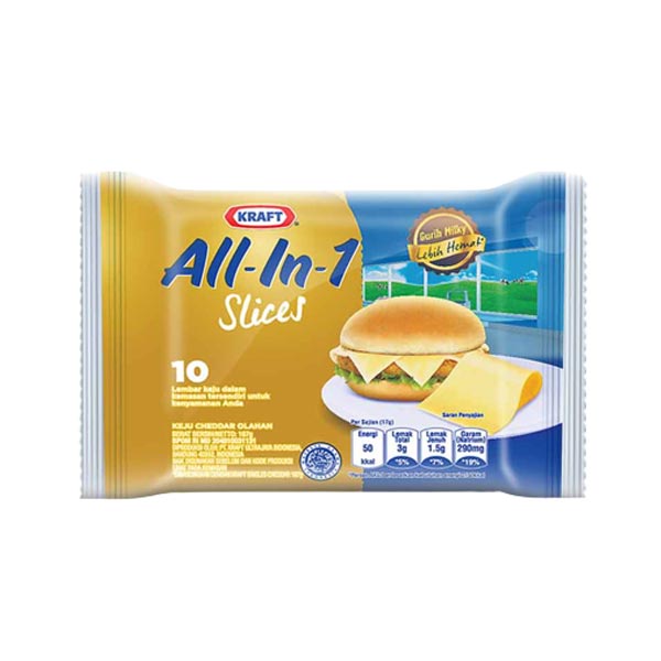

KRAFT CHEESE SLICE ALL IN ONE 10 PCS