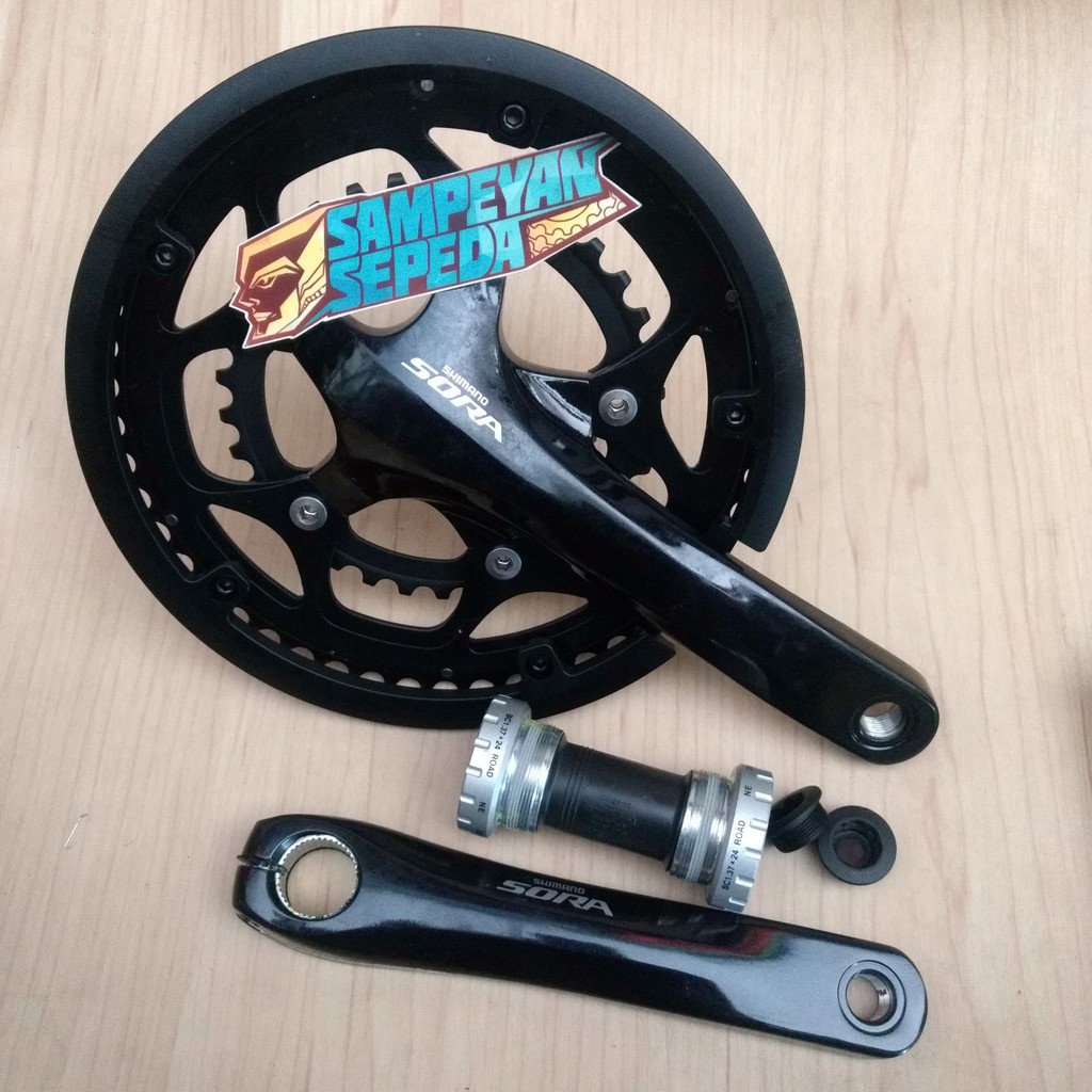 Crank Gir Depan Double Sepeda Seli Balap Roadbike 34-50 Shimano Sora FC3550 Hollowtech 2 HT2