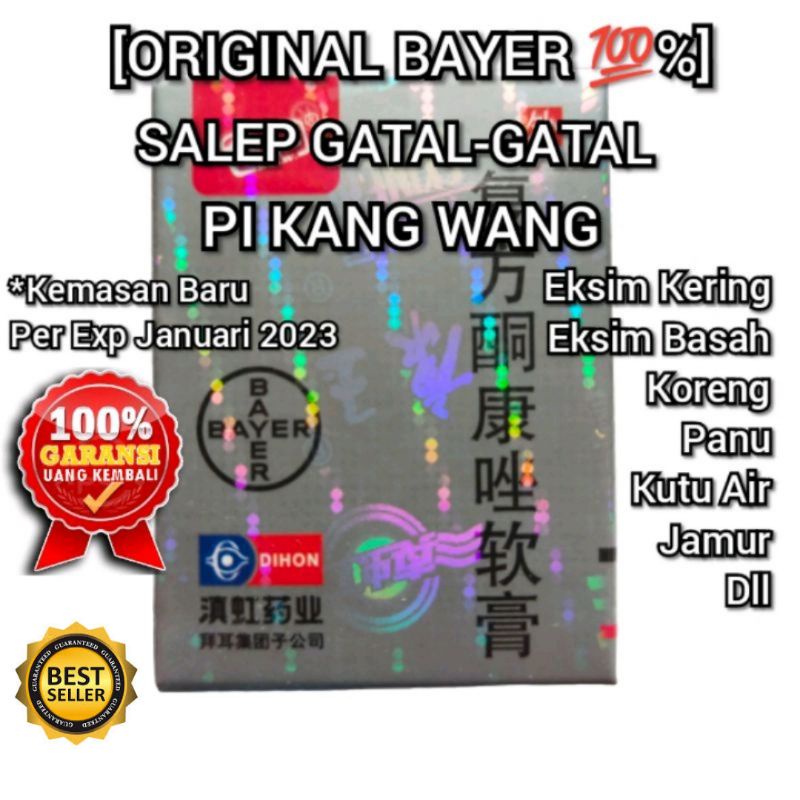 Salep KL / Salep HL / Pi Kang Wang ORIGINAL BAYER / SALEP GATAL AMPUH UNTUK MENGOBATI GATAL, KUTU AIR, JERAWAT, KUDIS, KURAP, KADAS, EKSIM, PANU, FLEK HITAM, GATAL MENAHUN, GATAL SELANGKANGAN