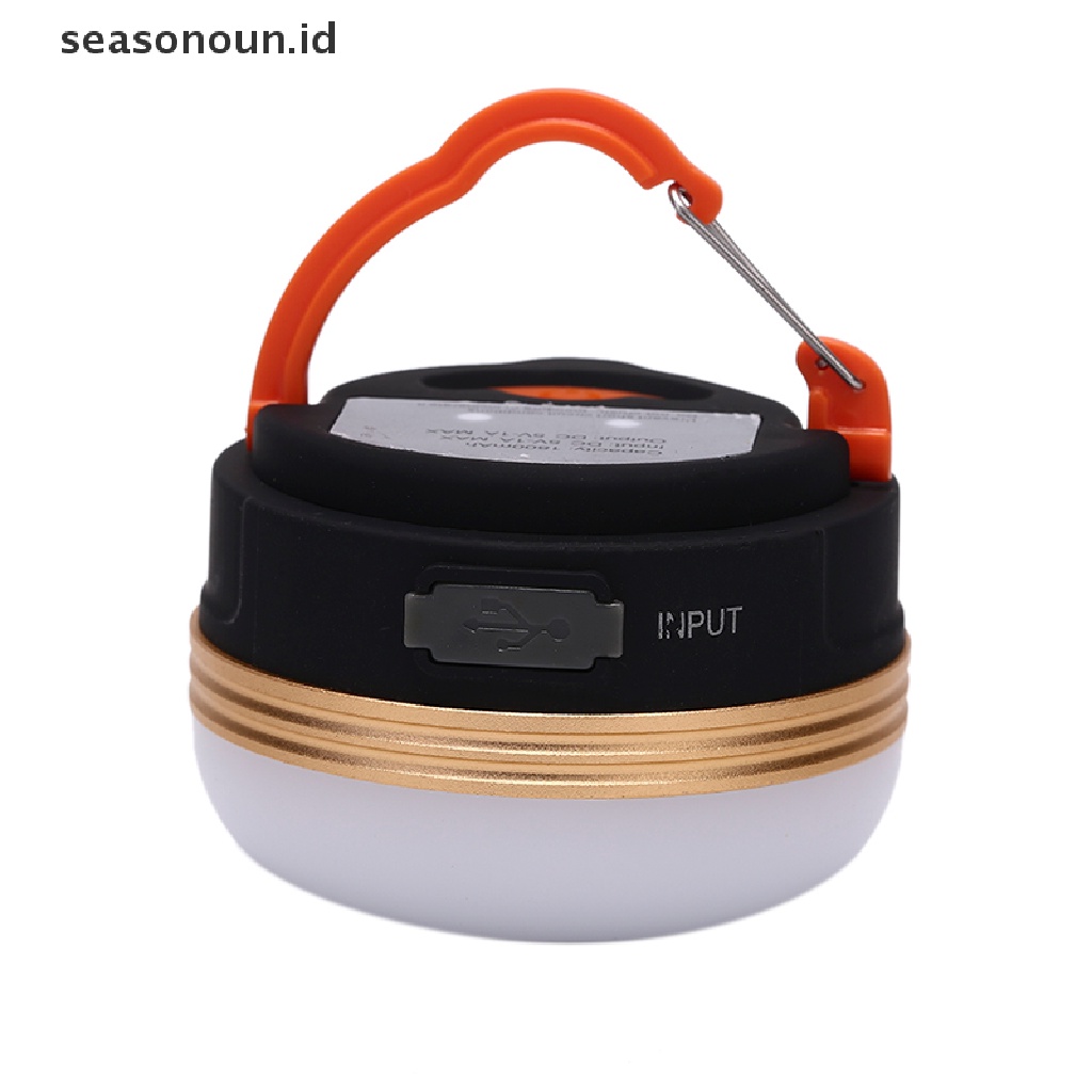 (seasonoun) Lampu Lentera LED Portable Dengan Port Charger USB Untuk Tenda Camping Hiking Memancing