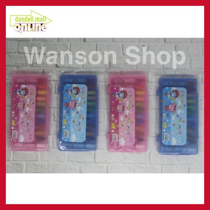 

U8Tyrt67- Crayon / Krayon / Oil Pastel 12 Warna Murah E3Yrf797-