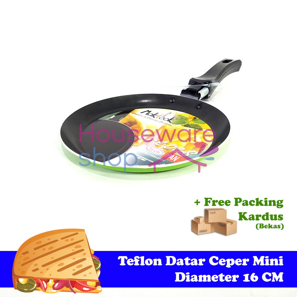Crepes Pan / Wajan Teflon Datar Gagang / Crepes Maker - 16cm