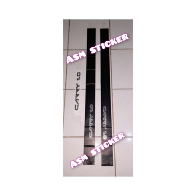 List body stiker Carry 1.0 Hitam dop pintu depan / List body stiker Carry Futura 1.0 hitam dop pintu