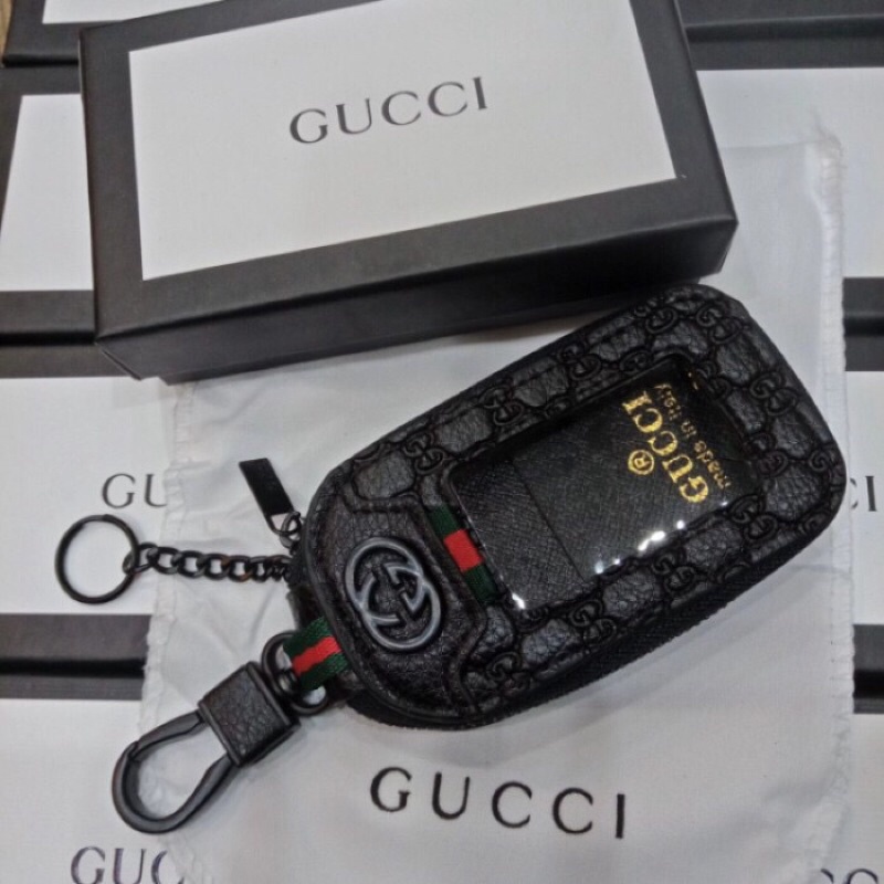 Dompet gantungan kunci stnk mobil dan motor Gucci transparan