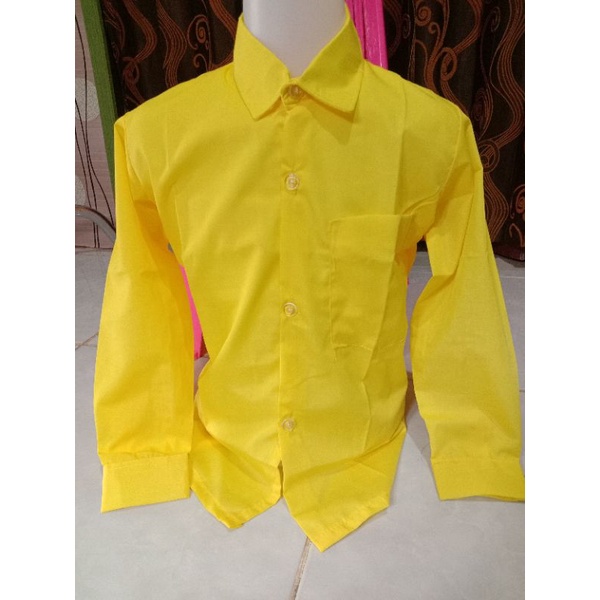 (BAJU KUNING)/BAJU KUNING LENGAN PANJANG/SERAGAM SEKOLAH MURAH