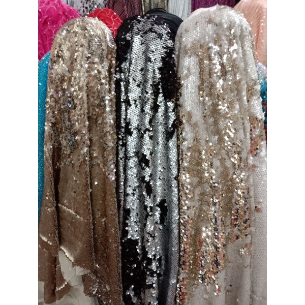 kain/bahan sequin gradasi/sequin seribu Payet