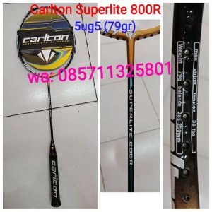 Raket Carlton Superlite 800   berat cuma 78Gram   max Strings 30Lbs   100  original  free tas cover
