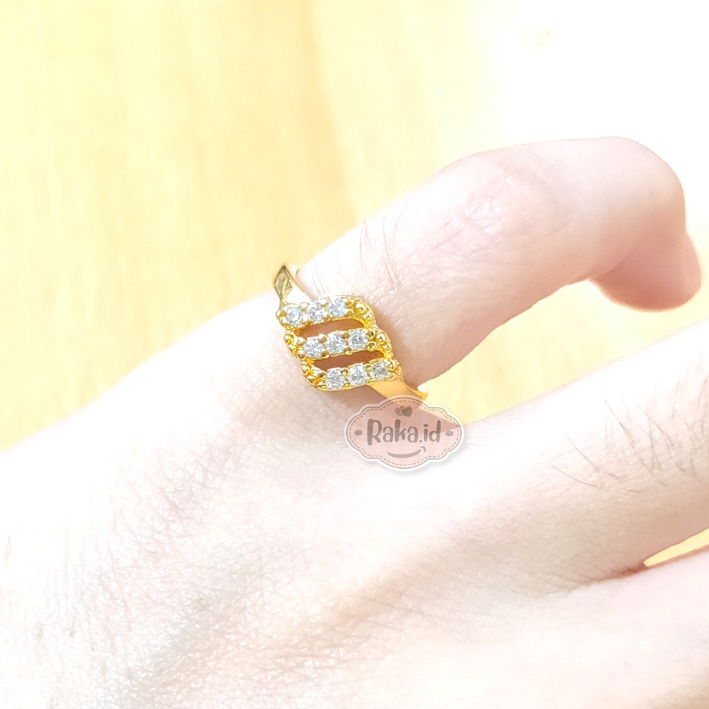 Cincin Anak Motif 3 Mata Baris Adjustable Perhiasan Anak 1075