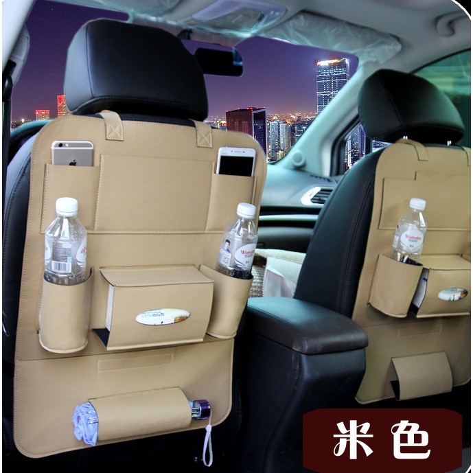 Set Car Seat Organizer Multi Fungsi Belakang Jok KULIT Premium