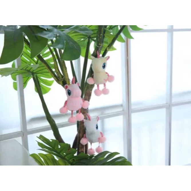 BONEKA GANTUNGAN KUDA UNICORN FLUFFY KEYCHAIN