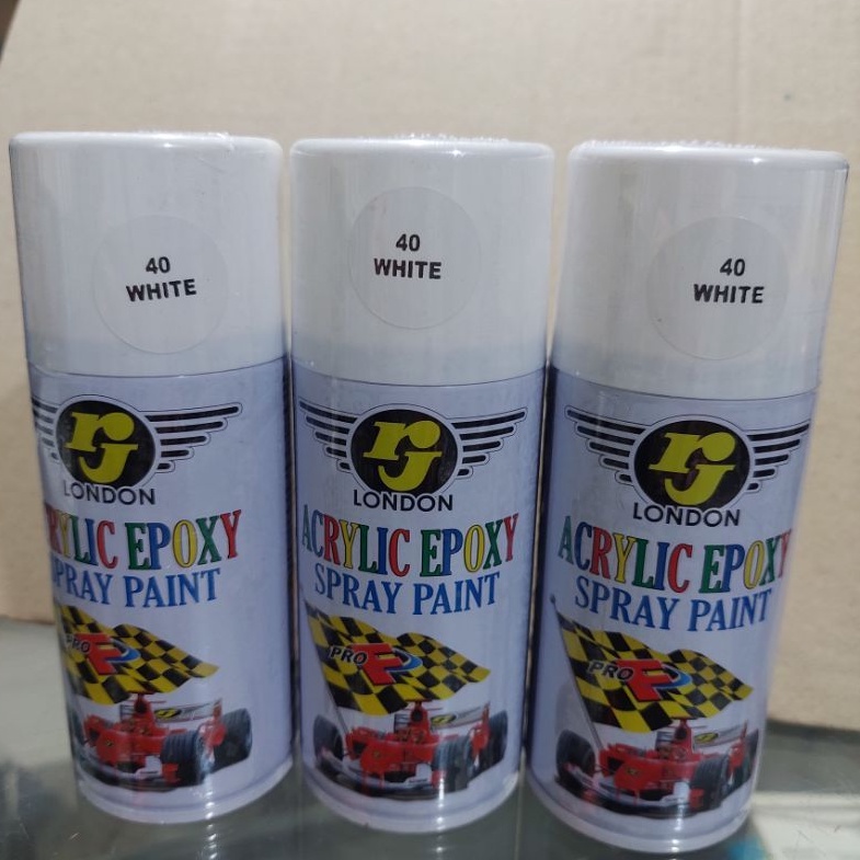 Pilok Pilox Cat Semprot RJ Putih /White (40) Putih Glossy Mengkilap Cat Semprot Rj 150cc