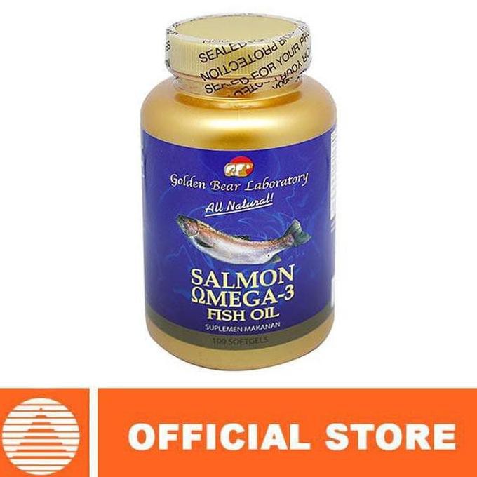 GOLDEN BEAR SALMON OMEGA 3 FISH OIL KOLESTEROL IMUNITAS - 100 SOFTGELS TERLARIS