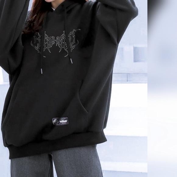 (BISA ) HOLDHAND Jaket Sweater Hoodie Pria Bordir Font Metal Sweater Jaket Hoodie Pria Wanita Premiu