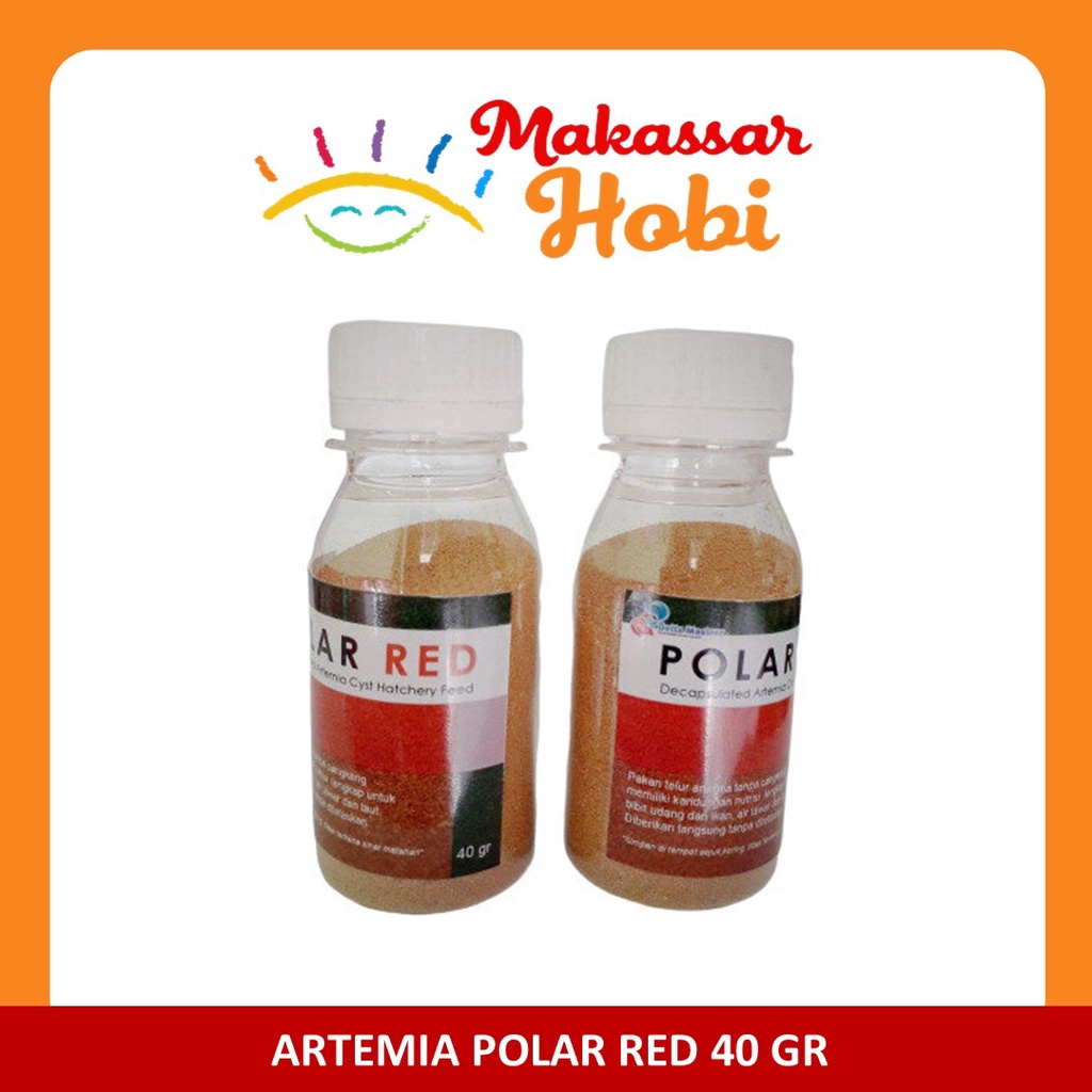 Artemia Polar Red 40gr Instan Tanpa Cangkang Shell Free Decapsulated