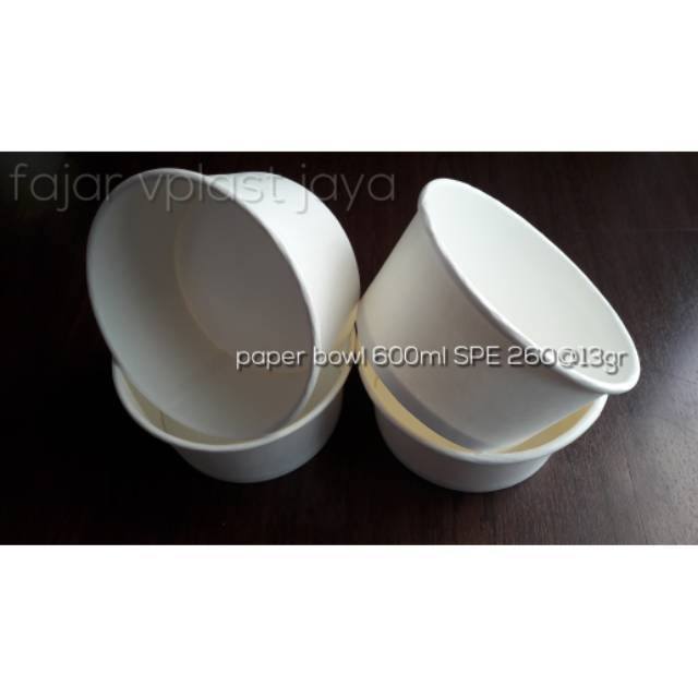 Paper Rice Bowl 600ml TEBAL / mangkok baso / mangkok es