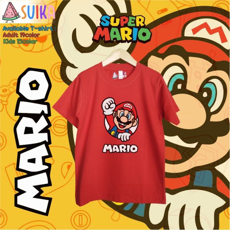 kaos anak dewasa super mario bross