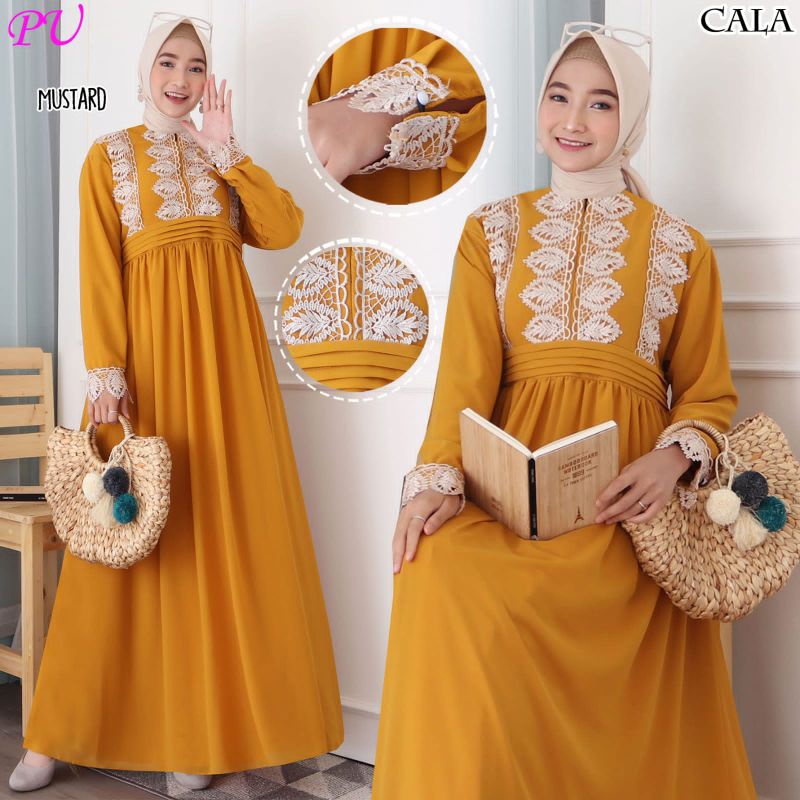 CALA Gamis pesta muslimah babydoll gaun walimatul wisuda akad