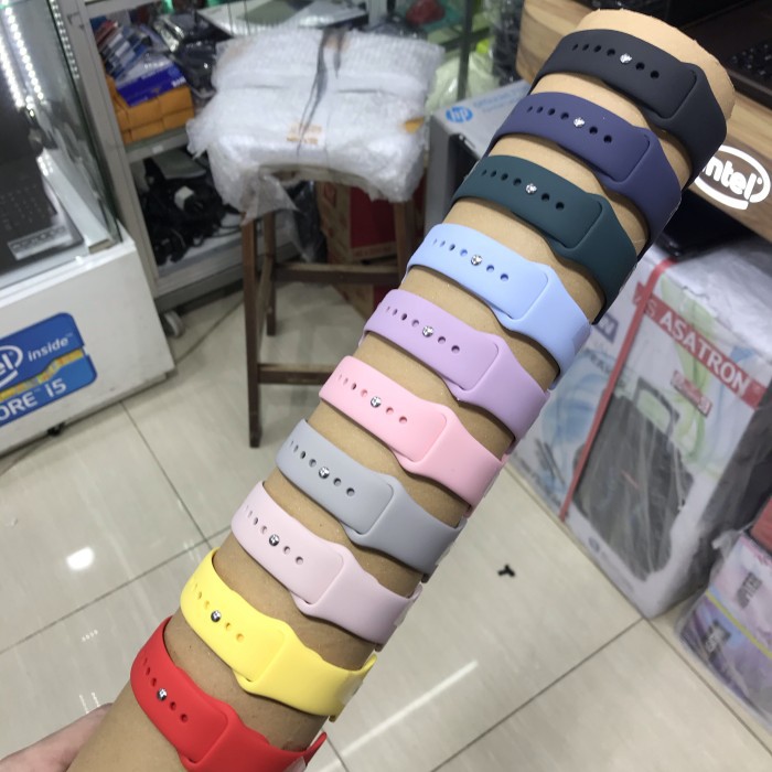 APPLE WATCH STRAP SERIES 1/2/3/4/5/6 UKURAN 38/40/42/44MM RUBBER WARNA - 38MM/40MM